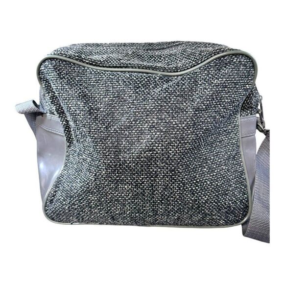 Oscar De La Renta Gray Tweed Shoulder Bag 48 Hour Weekender Travel Carry On - Picture 3 of 8